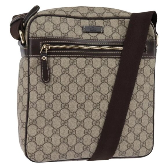 GUCCI GG Supreme Shoulder Bag PVC Beige Gold 201448 Auth ep11234 - Picture 2 of 16